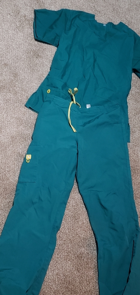 Small green scrubs